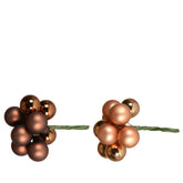 Decoris Glass Bauble Bundle on Wire - Brown/Warm Cider